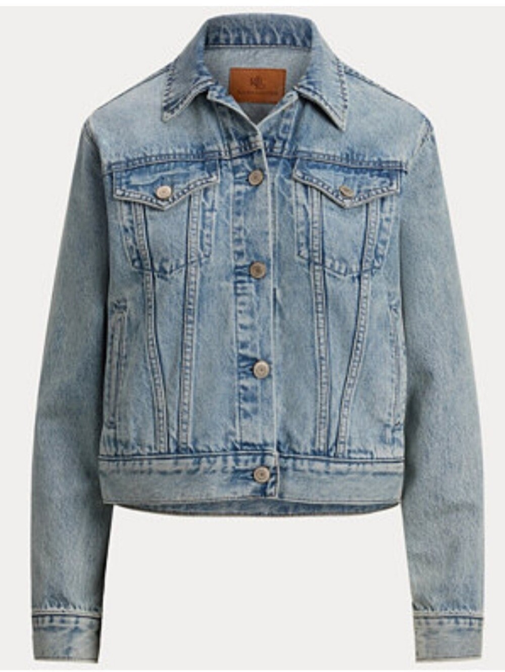 Ralph Lauren Women's Paizley Rigid Denim Trucker Jacket Size Large NWT - Picture 4 of 5
